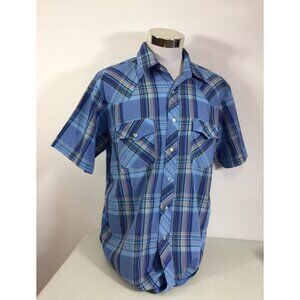 Plainsman Vintage Western Shirt Snap Front Mens XL